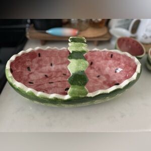 Vintage Watermelon Bowl • Ceramic Fruit Dish